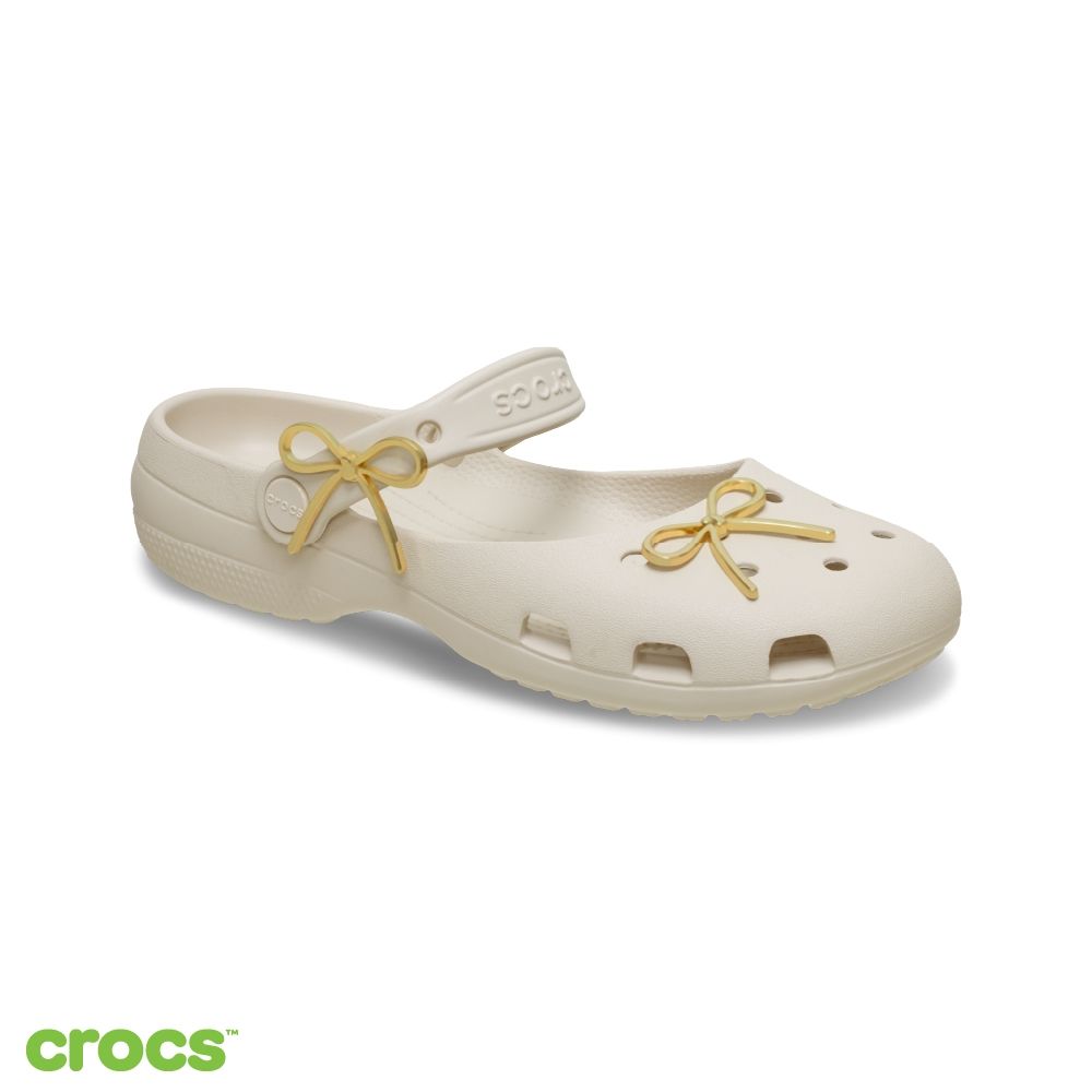 Crocs 卡駱馳 (女鞋) 經典優雅蝴蝶芭蕾鞋-冰凍米色 215669-2MC