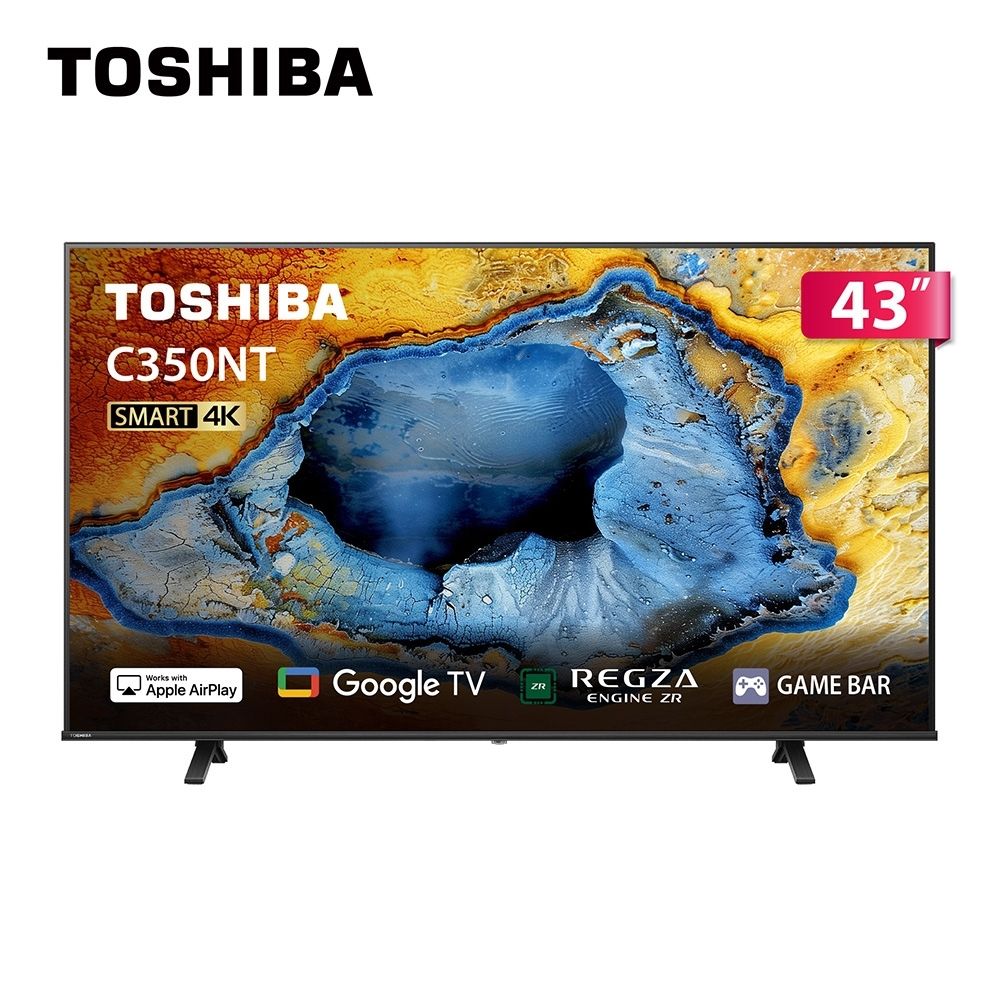 TOSHIBA東芝REGZA 43型4K Google TV液晶顯示器43C350NT 不含基本安裝