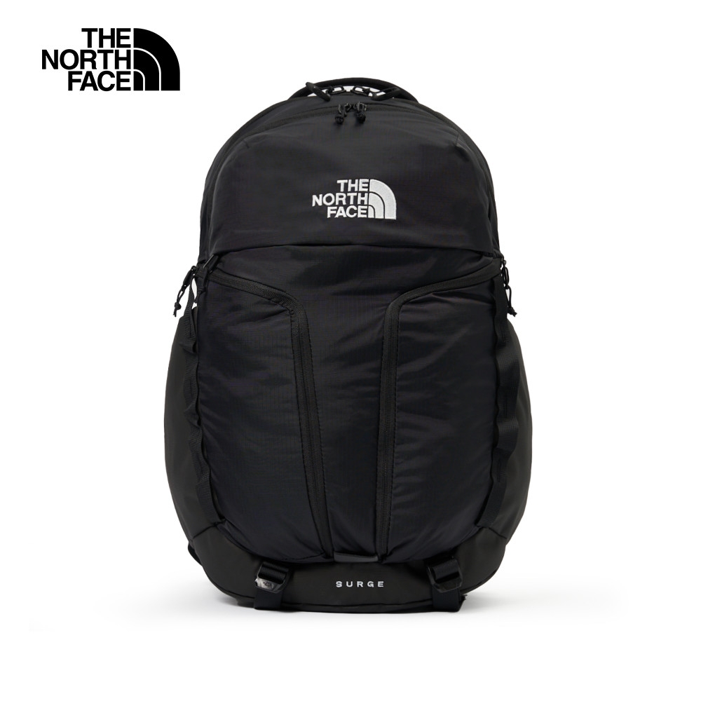 【The North Face 官方旗艦】 北面男女款黑色防潑水舒適減壓休閒後背包｜52SG4HF