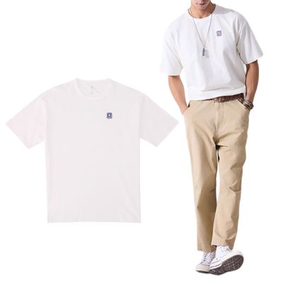 Converse Jersey Box Logo Patch Ss Tee 短袖 男女款 米白色 UCJ437-W2Y