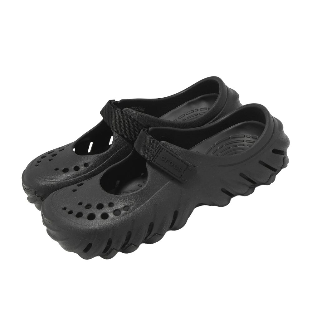 Crocs 洞洞鞋 Echo Mary Jane Clog 女鞋 波波瑪麗珍克駱格 黑 211996001