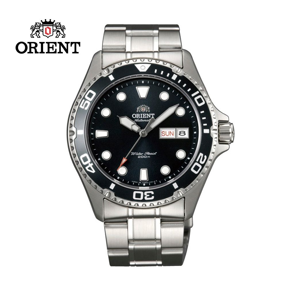 ORIENT 東方錶 WATER RESISTANT系列 200m潛水錶 鋼帶款 黑色 TAA02004B - 41.5mm