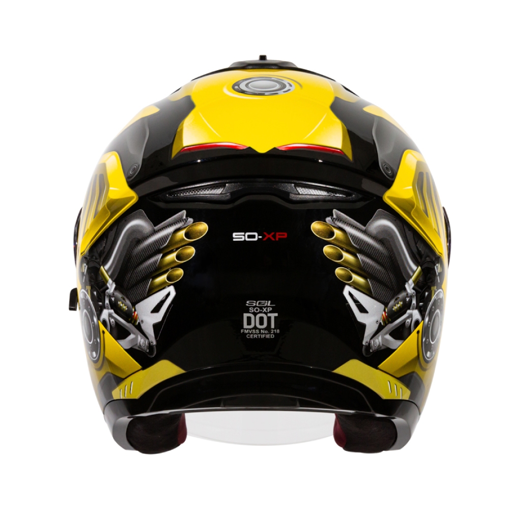 SOL】SO-XP 動力黑/黃3/4罩(開放式安全帽│機車│內襯│半罩│女性適用