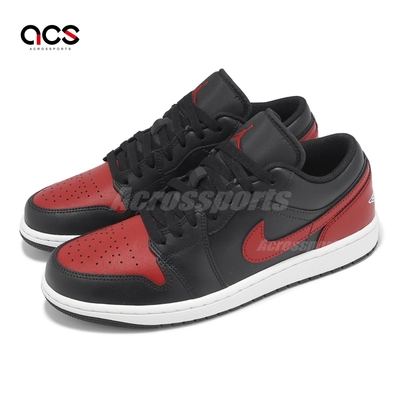 Nike 休閒鞋 Air Jordan 1 Low Bred 男鞋 黑 紅 AJ1 低筒 一代 553558-067