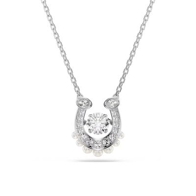 SWAROVSKI 施華洛世奇 Symbolica 馬蹄鐵水晶珍珠項鍊 寵愛媽媽 送禮推薦-5736972