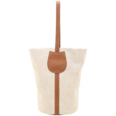 LONGCHAMP Complice 大型 可調背帶 手提/肩背帆布水桶包(L/淡紅褐色)