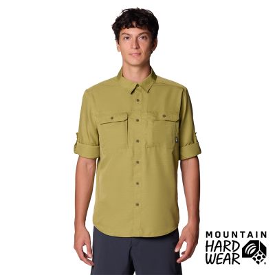 【Mountain Hardwear】Canyon Long Sleeve Shirt Men 防曬長袖健行排汗襯衫 淺凡蒂格綠 男款 #2104101