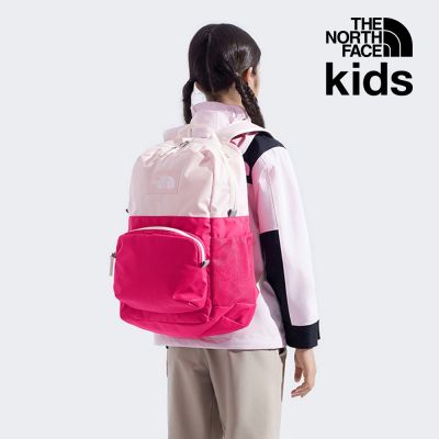 【The North Face 官方旗艦】 北面兒童粉色舒適背負大容量休閒後背包｜8EEWDHU 書包