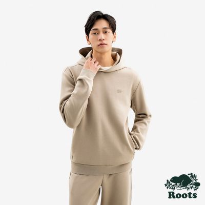 Roots男裝-ROAM 連帽上衣-化石灰