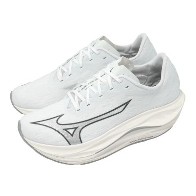 Mizuno 美津濃 競速跑鞋 Wave Rebellion Flash 3 男鞋 白 厚底 緩衝 J1GC2536-81