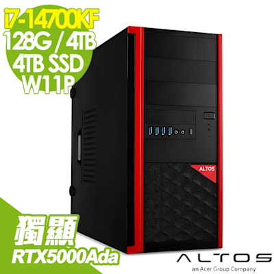 Acer 宏碁 Acer宏碁 Altos P150F8 商用工作站 (i7-14700KF/128G/4TB+4TB SSD/RTX5000Ada-32G/1200W/W11P)