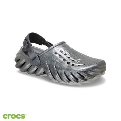 Crocs卡駱馳 (中性鞋)  Echo 波波金屬克駱格 中性鞋-大氣灰色/彩色 214109-1FS