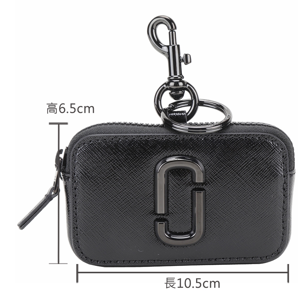 MARC JACOBS Nano Snapshot Charm 防刮牛皮萬用吊飾零錢/鑰匙包(黑色