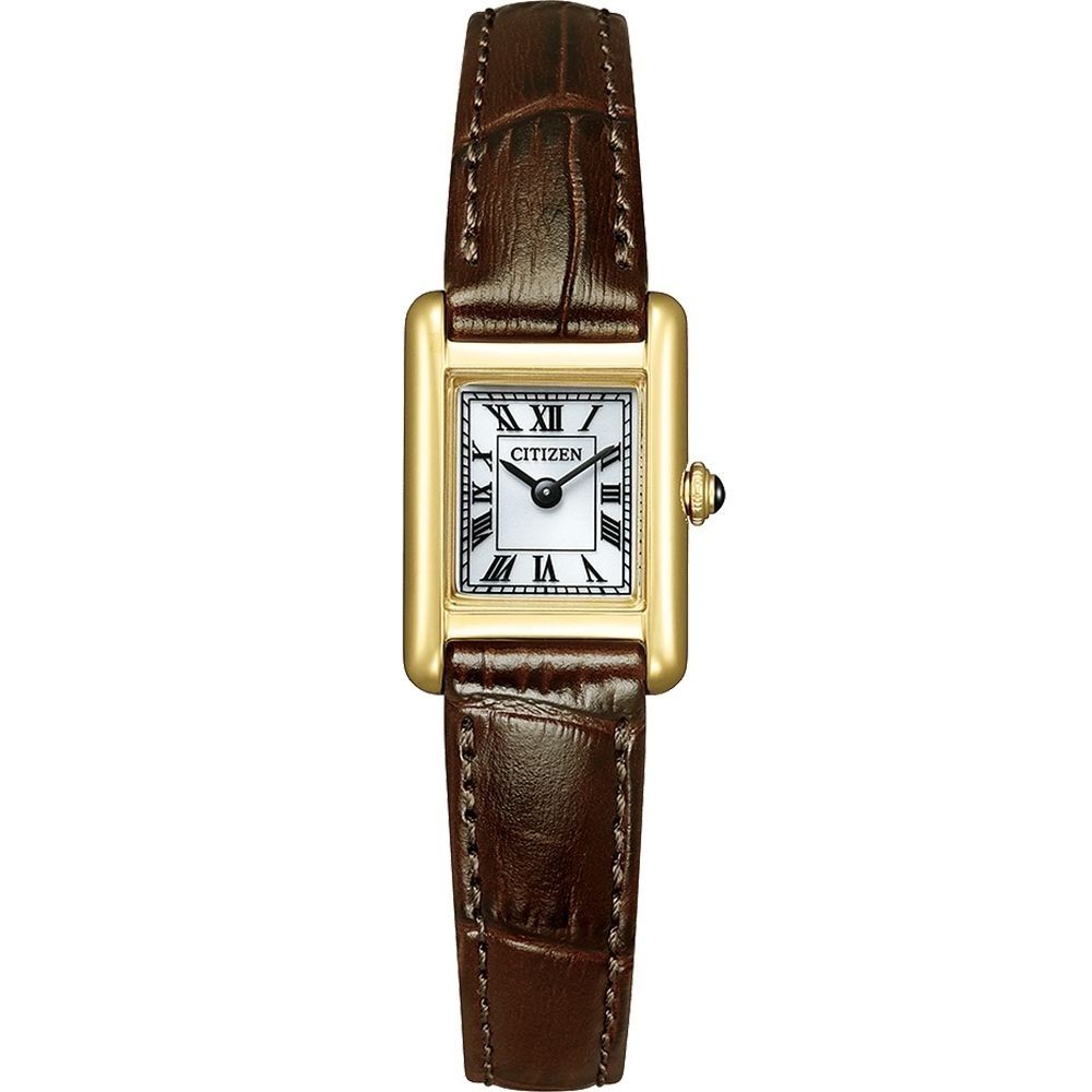CITIZEN 星辰LADYS 限量 光動能復古優雅方形腕錶 EG2797-13A