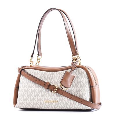MICHAEL KORS Cecily LOGO防刮手提/斜背二用包-香草白/小