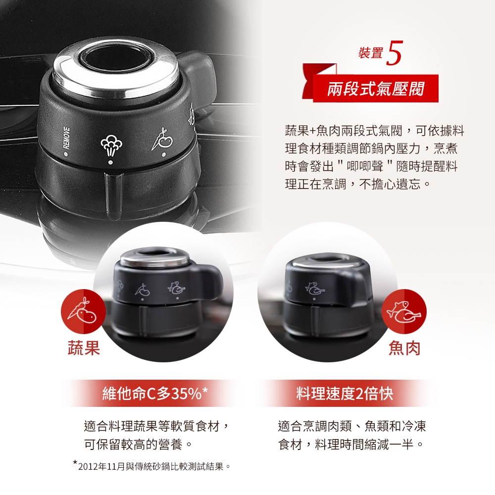 Lagostina樂鍋史蒂娜Domina LagoEasyUP系列省力蓋壓力鍋5L | Yahoo購物中心