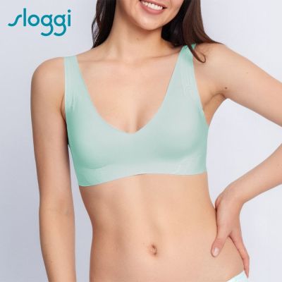 sloggi-ZERO FEEL SOFT BRA零感系列後扣式V領內衣 薄荷巧克力