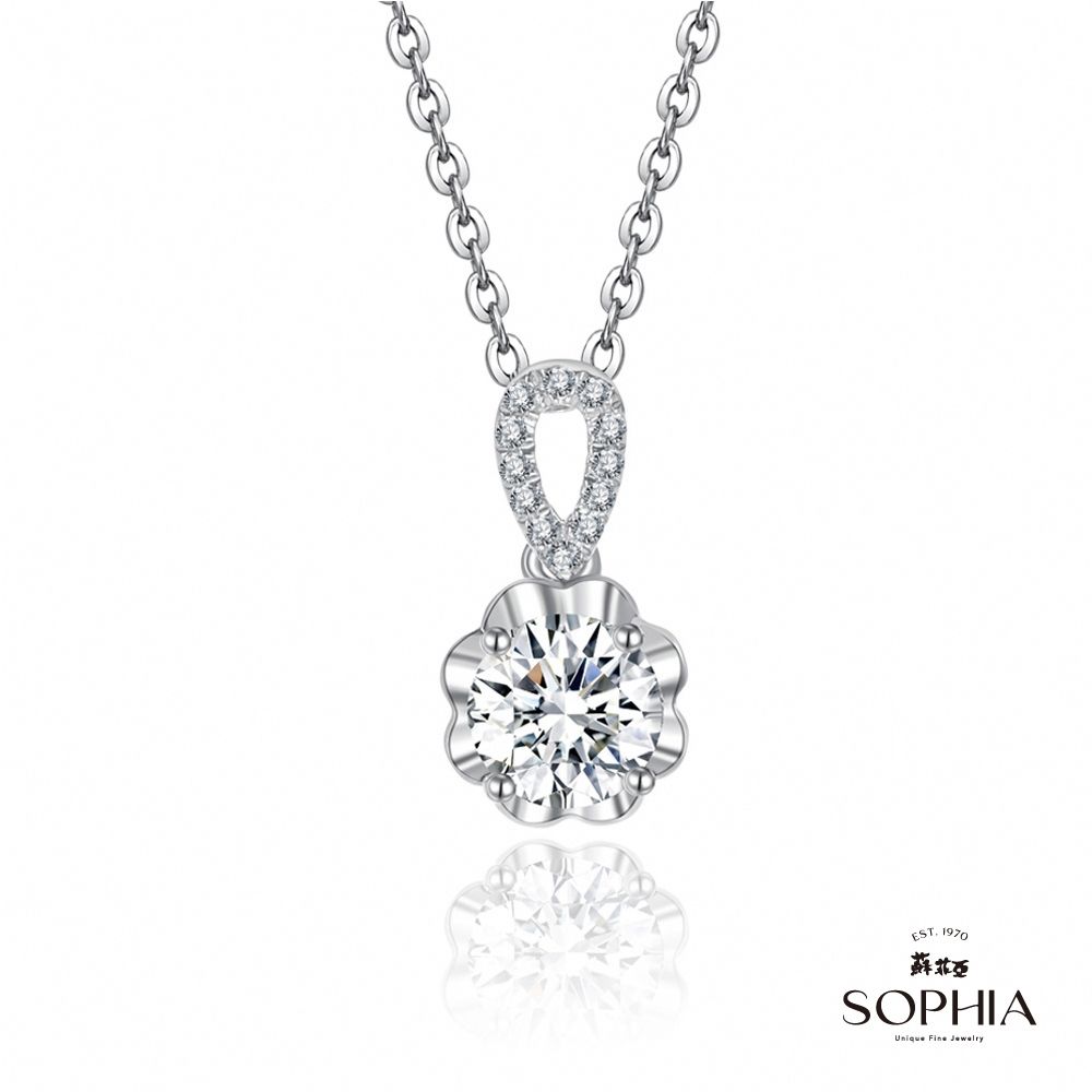 SOPHIA 蘇菲亞珠寶 - 幸福捧花 1.00克拉 F/VVS1 18K金 鑽石項墜