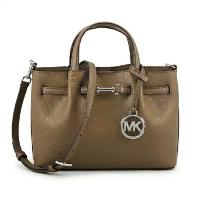 Michael Kors CARSON暢銷款荔枝紋皮革三層手提/肩背/斜背包35S5S2ZS5T(可可)