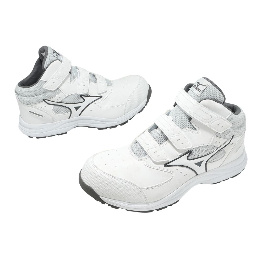 Mizuno 美津濃工作鞋Prime Fit LS III 21M 寬楦男鞋白魔鬼氈中筒