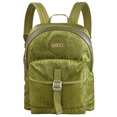 GUCCI Off The Grid 經典雙G緹花尼龍布雙肩後背包(綠)