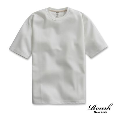 Roush 高磅數厚棉素面圓領短TEE(2611039)