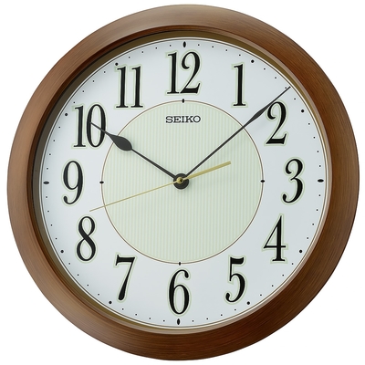SEIKO 精工 靜音滑動秒針時鐘 仿木紋夜光功能掛鐘 QXA824B SK045