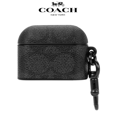【COACH】AirPods Pro 1/2代保護殼 經典黑