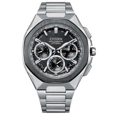 CITIZEN 星辰 八角鈦金屬GPS衛星對時光動能手錶 推薦 禮物(CC4104-53E) 附提袋