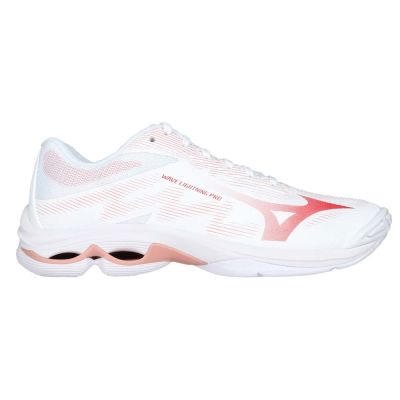 MIZUNO WAVE LIGHTNING PRO 女排球鞋-運動 美津濃 V1GC266073 白紅粉