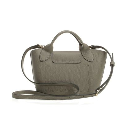 LONGCHAMP ÉPURE XS皮革手提斜背兩用包(深石灰色)