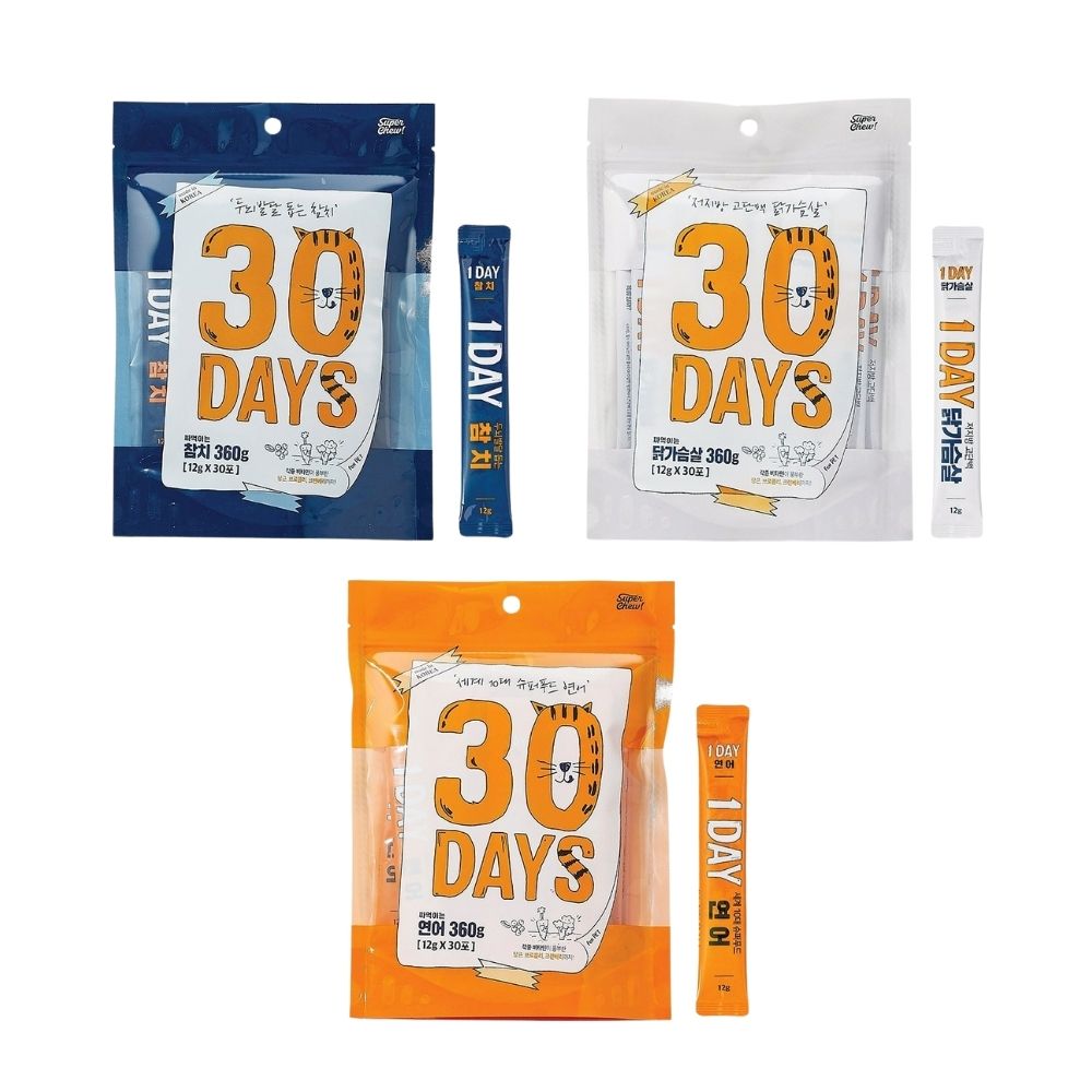 2入組】SUPERCHEW-30DAYS犬貓肉泥12g x 30入｜360g(狗肉泥|狗零食|貓肉泥|貓零食)(買二件送寵物玩具*1包) | 肉泥|  Yahoo購物中心