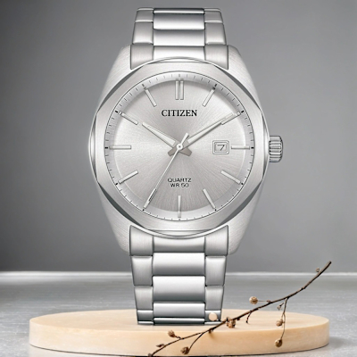 CITIZEN 星辰 限量 紳士日期手錶 寵愛計畫 送禮推薦-銀/41mm BI5110-54A