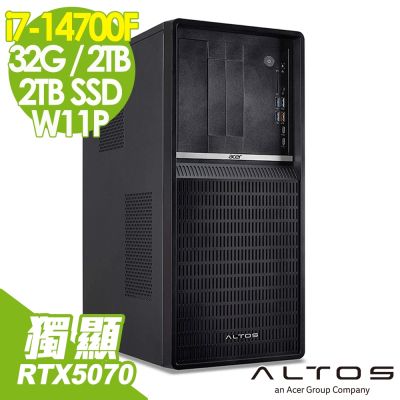 Acer 宏碁 Altos P130F9 商用工作站 (i7-14700F/32G/2TB+2TB SSD/RTX5070-12G/750W/W11P)