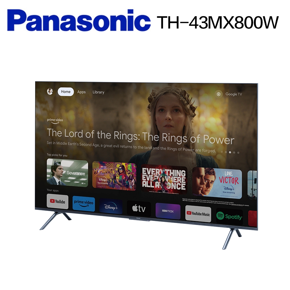 Panasonic 國際牌43吋4K Google TV 智慧聯網顯示器(TH-43MX800W
