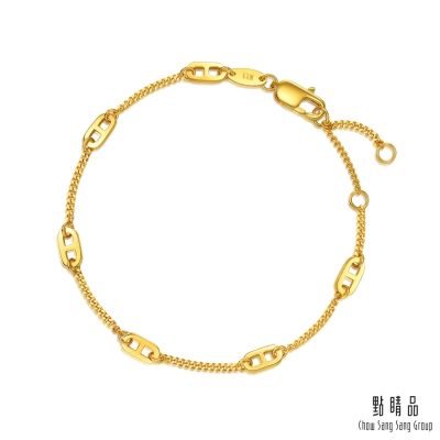 點睛品 幾何環扣 黃金手鍊_計價黃金