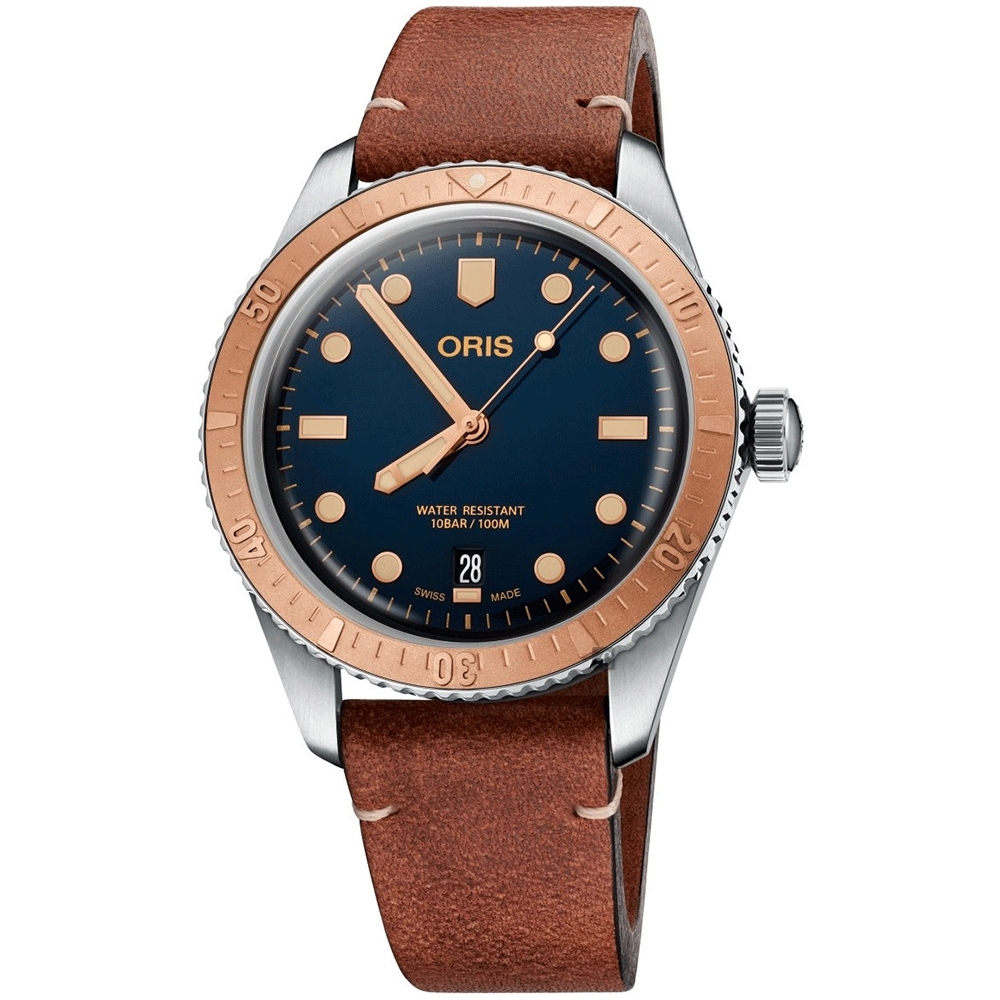 ORIS 豪利時DIVERS SIXTY-FIVE 青銅復刻潛水錶-40mm 0173377074355