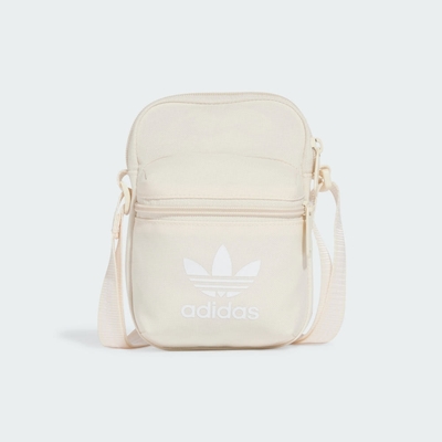 ADIDAS ORIGINALS愛迪達 阿迪達斯 三葉草 側背包-米色 AC FESTIVAL BAG IX7470
