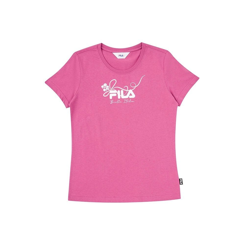 FILA 女短袖圓領T恤 多款任選 (電光紫)