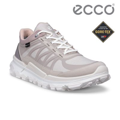 ECCO Biom 2.2 TRL W 蹤跡健步休閒織物防水運動鞋 女鞋 暖米棕/岩石灰/砂礫灰