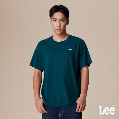 Lee 男款 舒適版型 小LOGO短袖圓領TEE 墨綠色 LB602006718