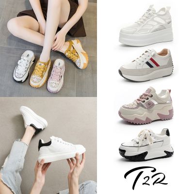 T2R-時時樂限定-真皮休閒厚底增高女鞋 涼拖鞋-多任選