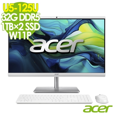 Acer 宏碁 Aspire C24-195ES 液晶電腦 (Ultra5 125U/32G/1TB SSD+1TB SSD/W11P)