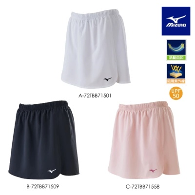 【MIZUNO 美津濃】抗UV 女款羽球褲裙 72TBB715XX（任選一件）(短褲)
