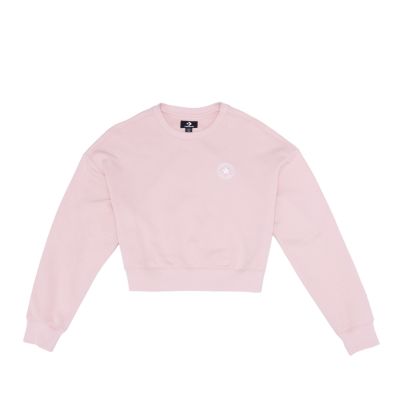 CONVERSE FRENCH TERRY LOOSE FLEECE TOP PINK SAGE 女 長袖上衣 WCH723-ACQ