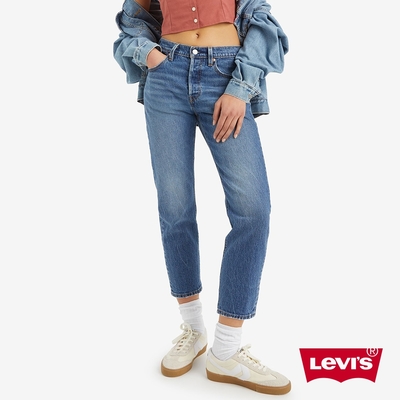 Levi s 501 Crop女款高腰直筒及踝丹寧牛仔褲 / 微彈