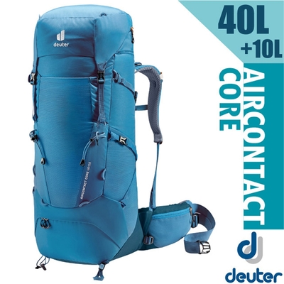 Deuter Aircontact Core 40+10L 專業輕量減震拔熱透氣背包 藍