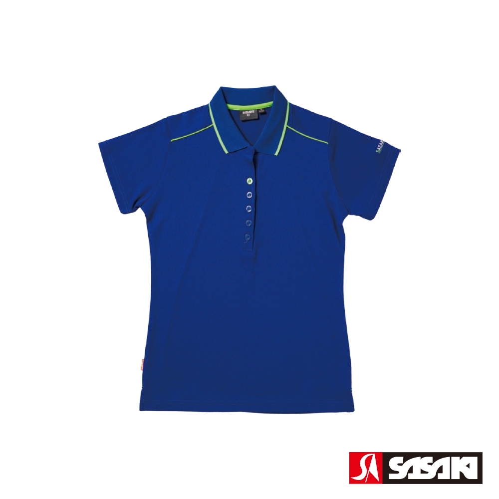 SASAKI 吸濕排汗休閒POLO短袖上衣 女 五色任選 (義大利藍/豔綠)