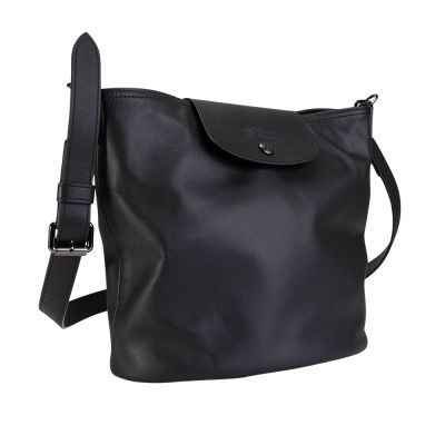 LONGCHAMP Le Pliage Xtra 皮革側背水桶包(黑色)