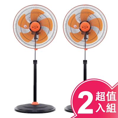 雙星牌 雙星 18吋 3度算360度擺頭機械式電風扇(超值2入組) TS-1803